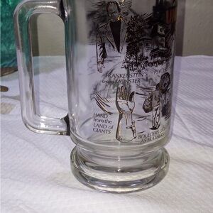 Vintage 1970's UNIVERSAL STUDIOS CALIFORNIA Glass Mug Stein Collector